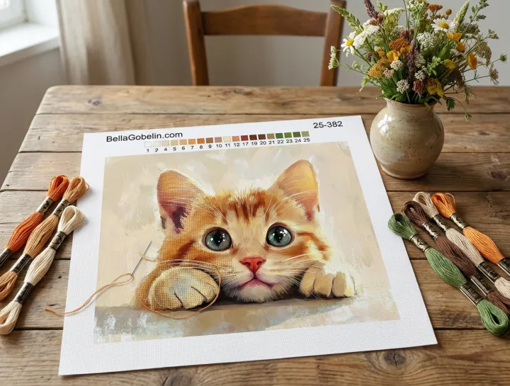 Niedliches Katzen Gesicht – 25-382