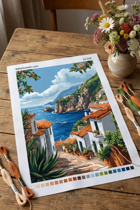 Mittelmeerstädtchen am Meer – 25-535