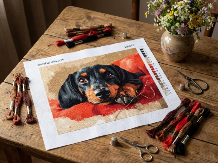 Dackel Porträt, Dackel Hund – 25-349