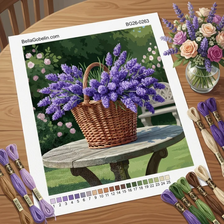 Lavendel im Korb im Garten – BG26-0263