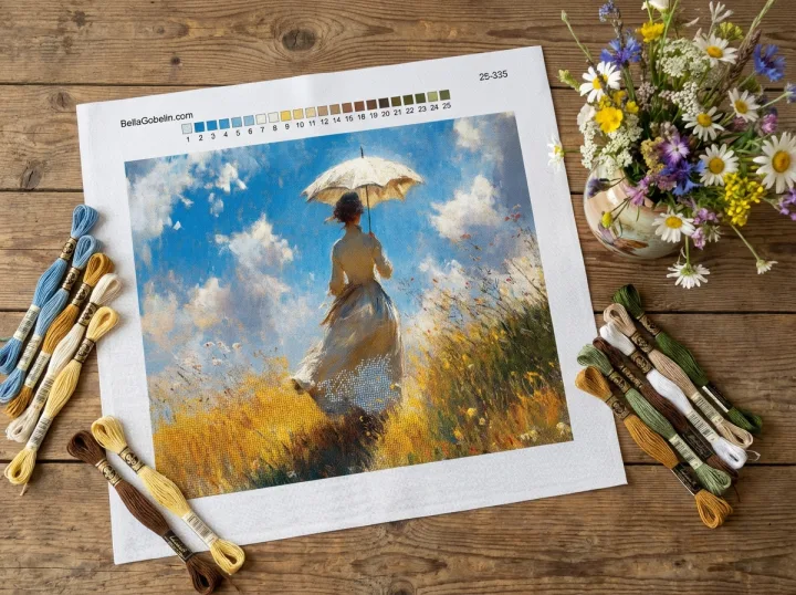 Monet, Damen mit Sonnenschirm Variationen – 25-335