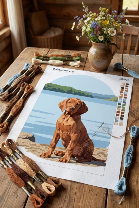 Hunde-portraits - Vizsla am See