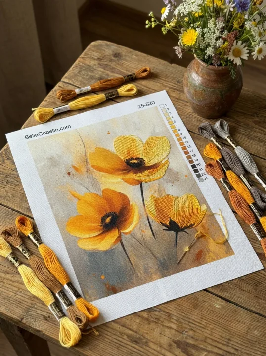 Drei gelbe Blumen