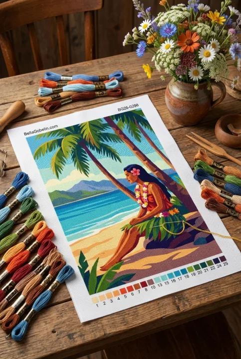 Hawaii-Mädchen am Strand