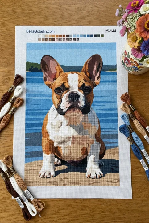 Englischer Bulldog am See – 25-944