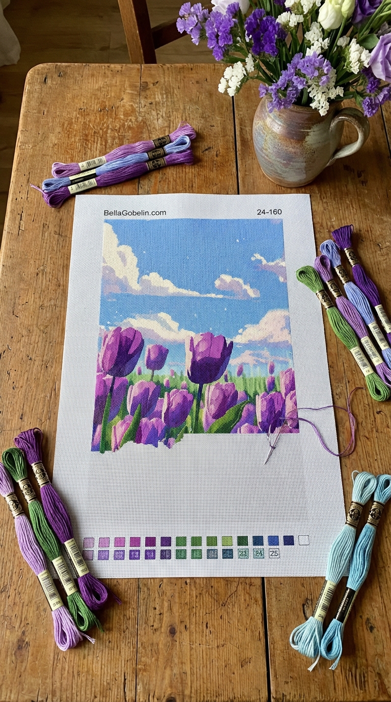 Lila Tulpen