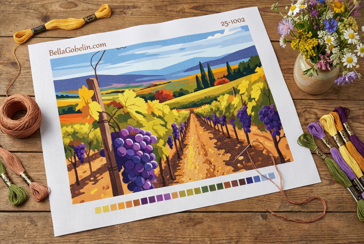 Landschaft vor der Weinlese