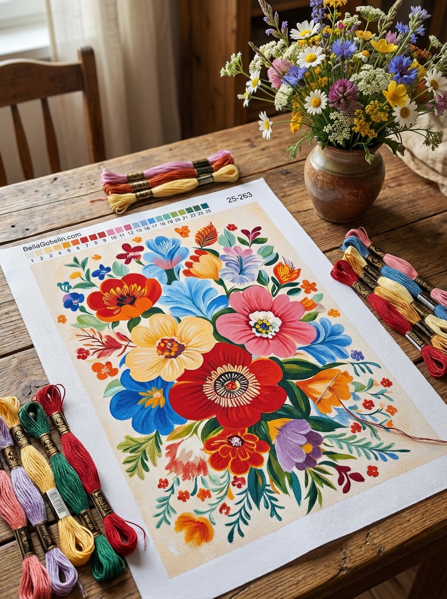 Bunte Blumenmuster