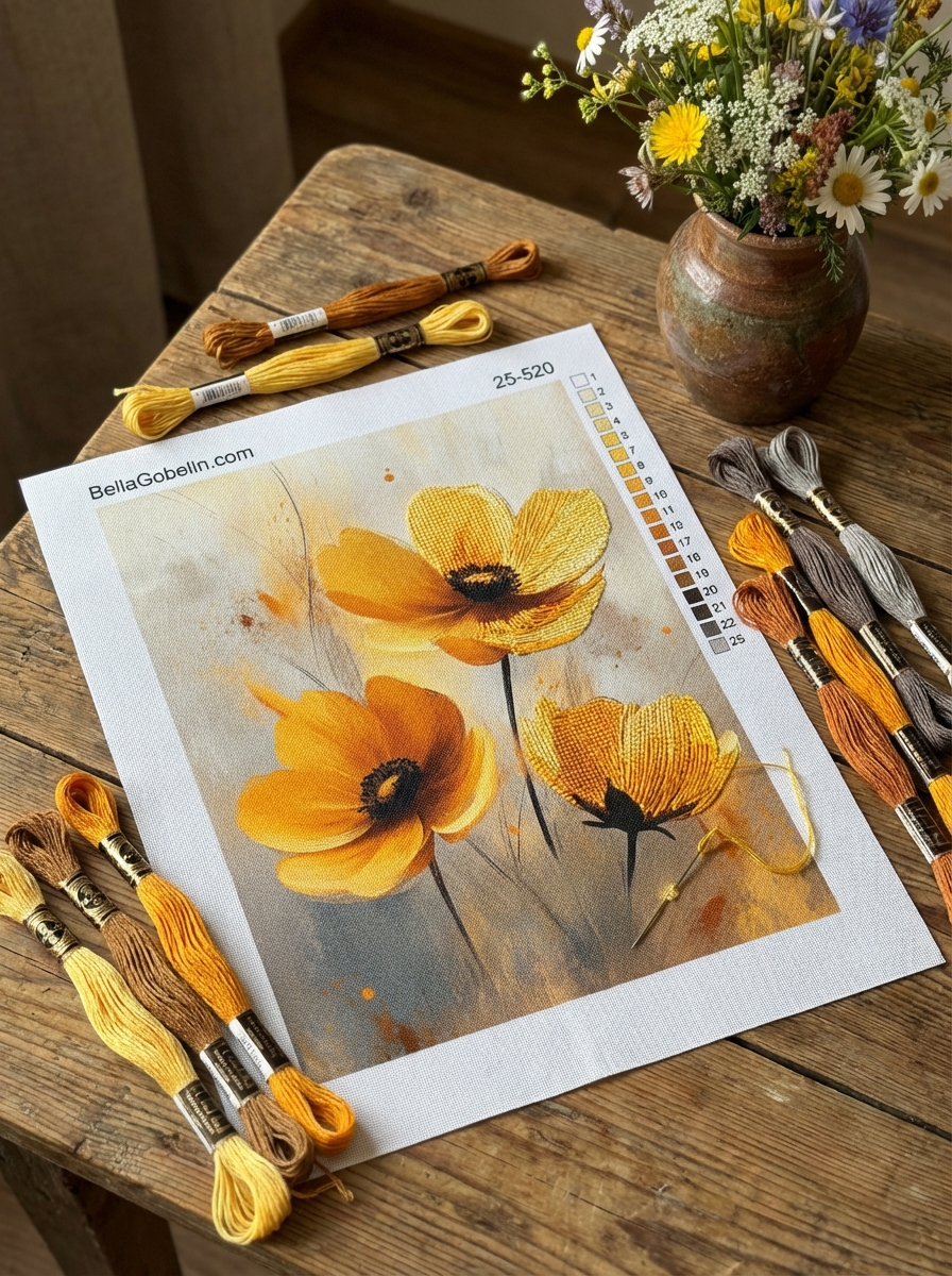 Drei gelbe Blumen