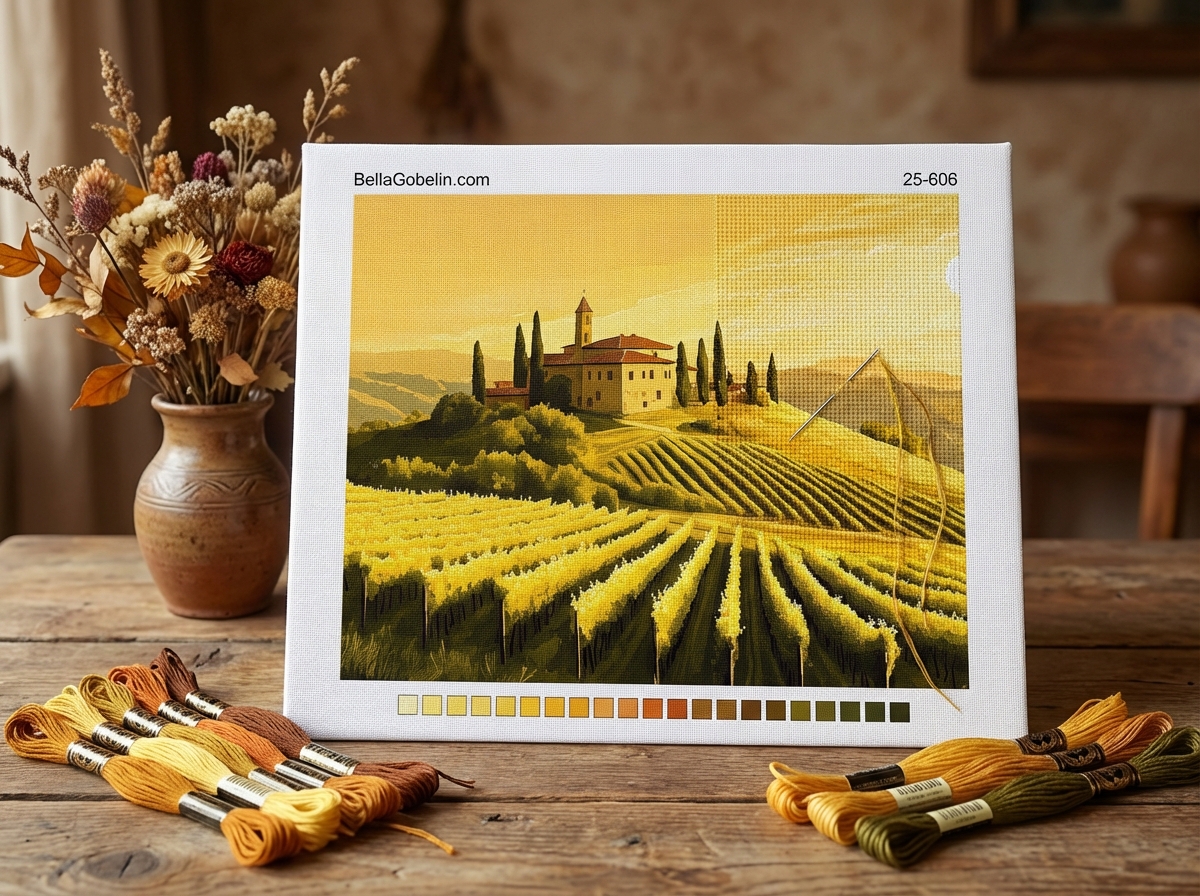 Sonnenaufgang in der Toskana, Chianti