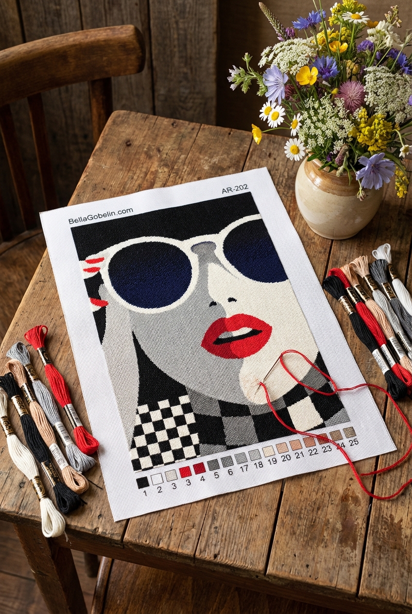 Sonnenbrille und Lippenstift