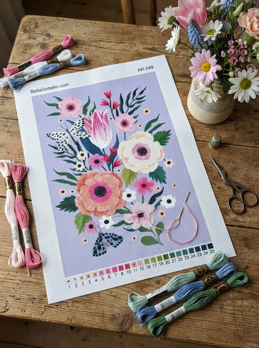 Schmetterlinge und Blumen – AR-249
