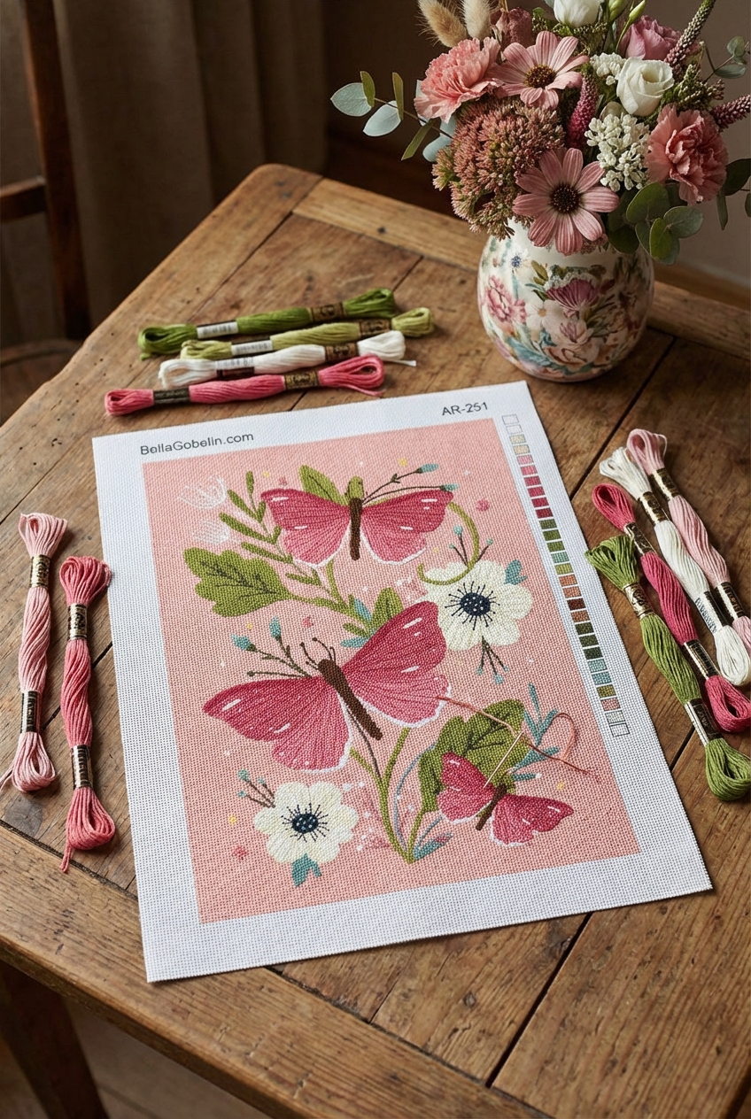 Schmetterlinge und Blumen – AR-251