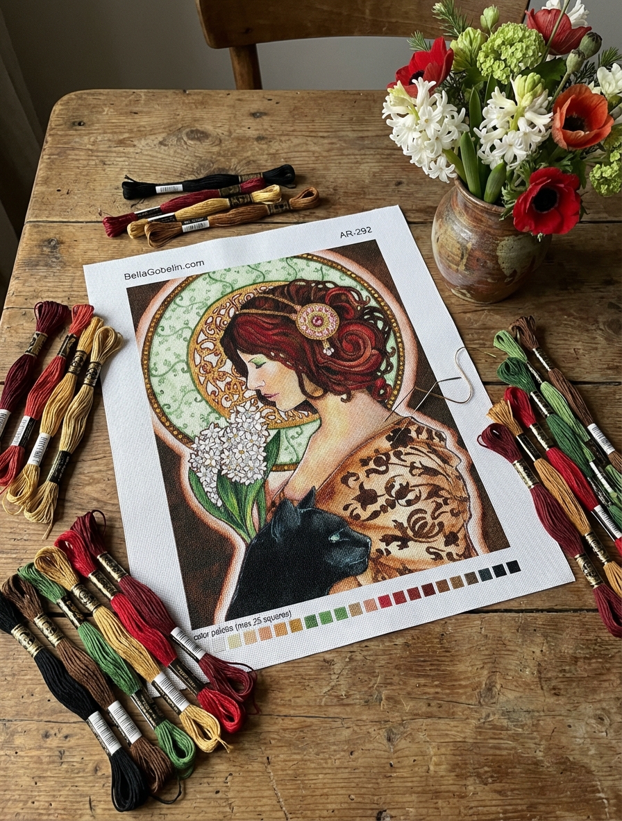 Bild im Stil von Alphonse Mucha – AR-292