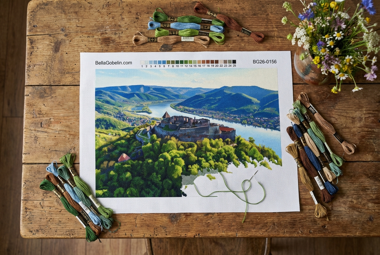 Landschaft mit Burg Visegrád – BG26-0156
