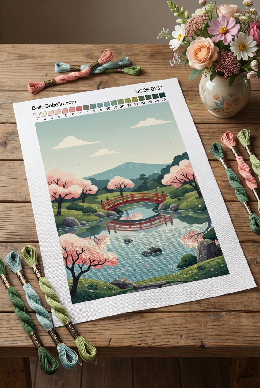 Japanische Gartenbrücke