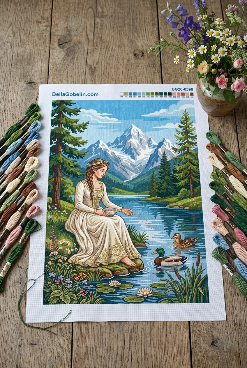 Dame mit Enten