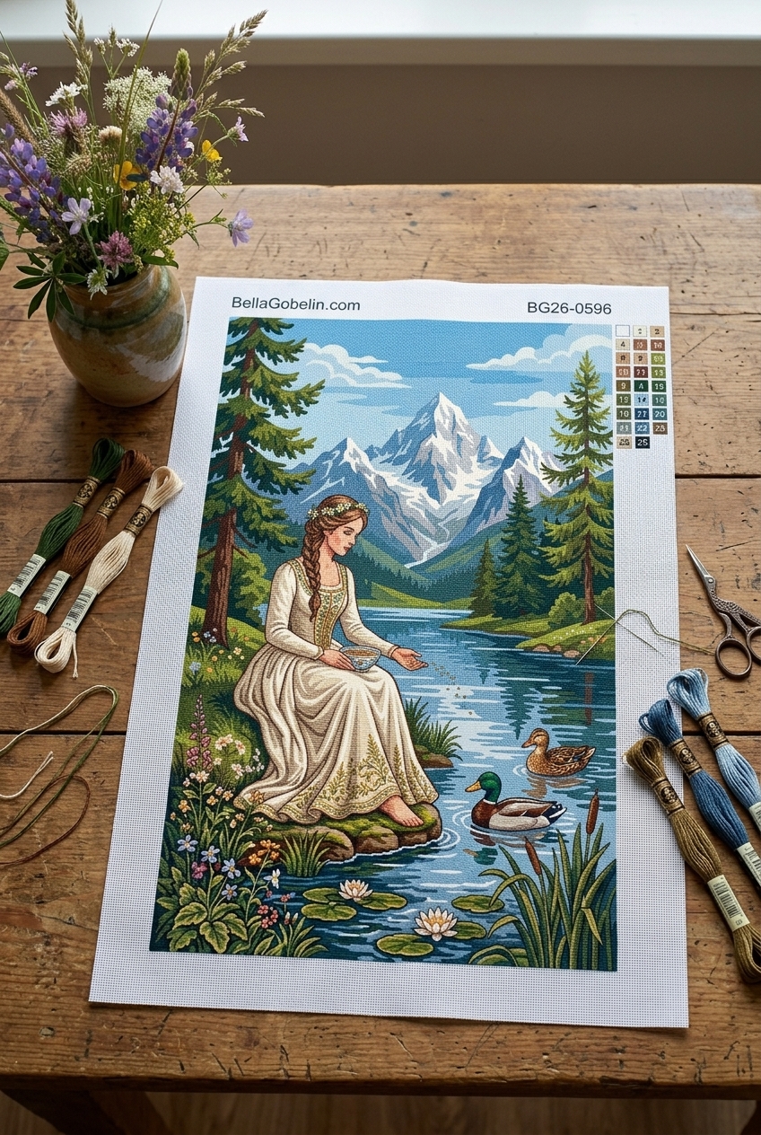 Dame mit Enten