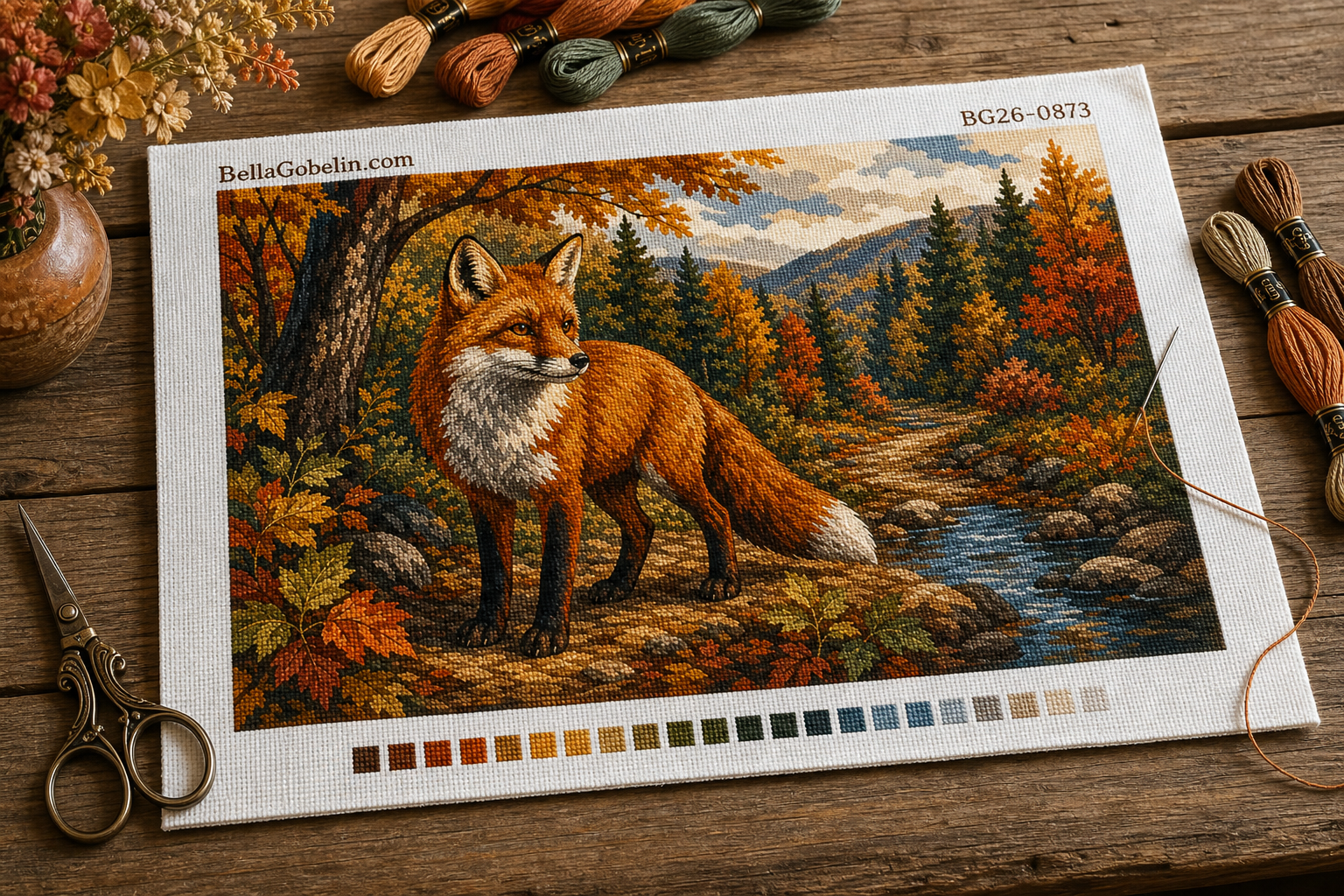Fuchs im herbstlichen Wald