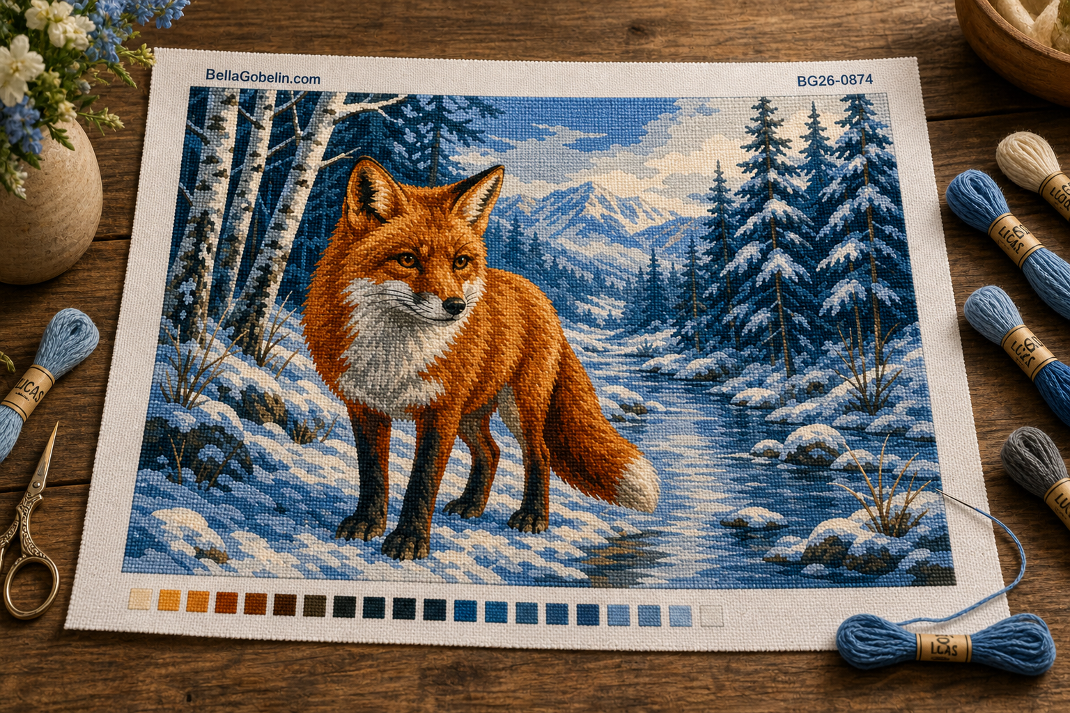 Fuchs im verschneiten Wald