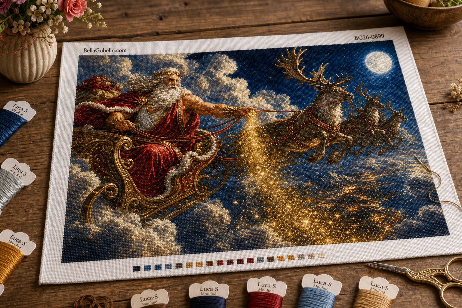 Himmlischer Weihnachtsmann Schlitten