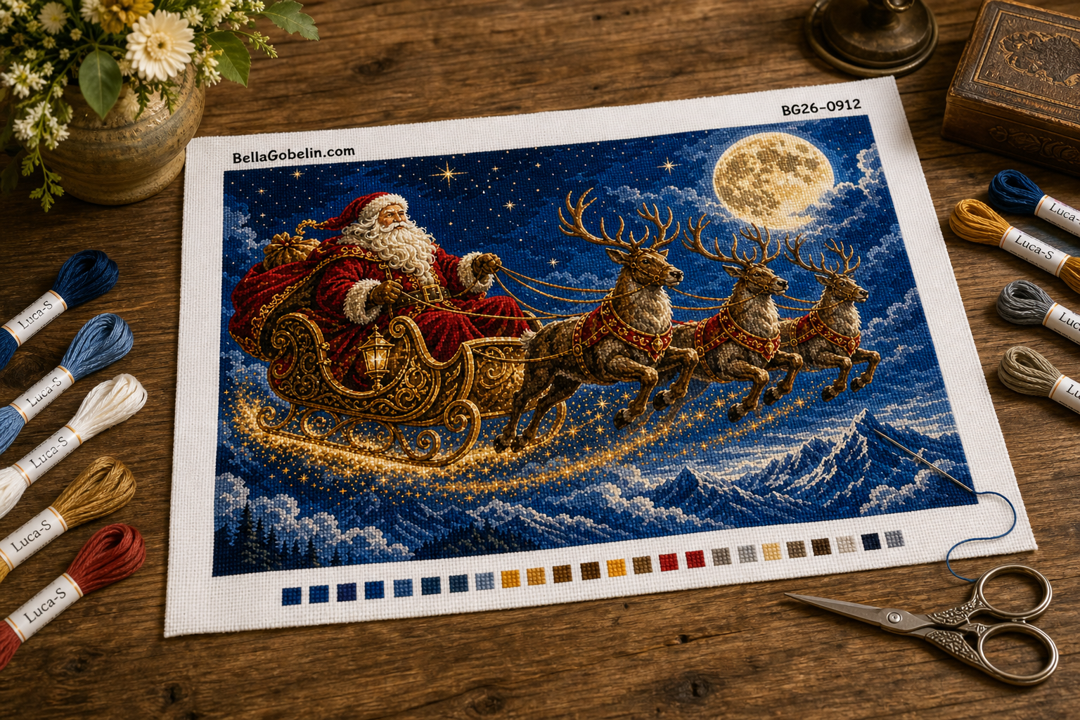Der Schlitten des Nikolaus im Mondlicht