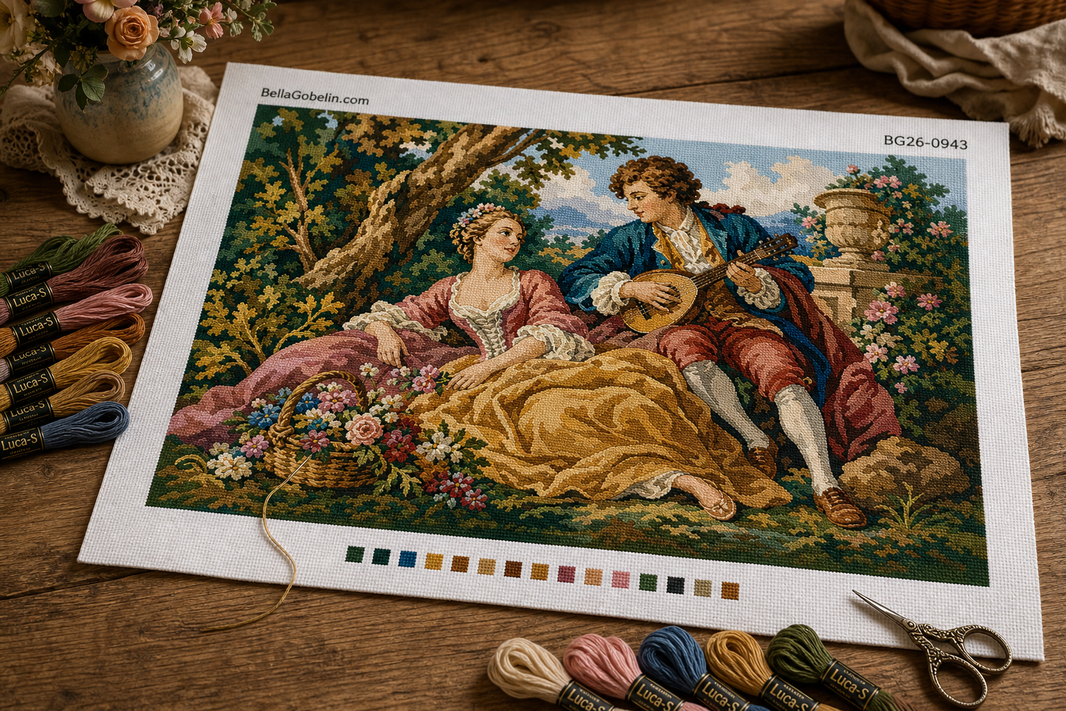 Gartenmusik und Blumen
