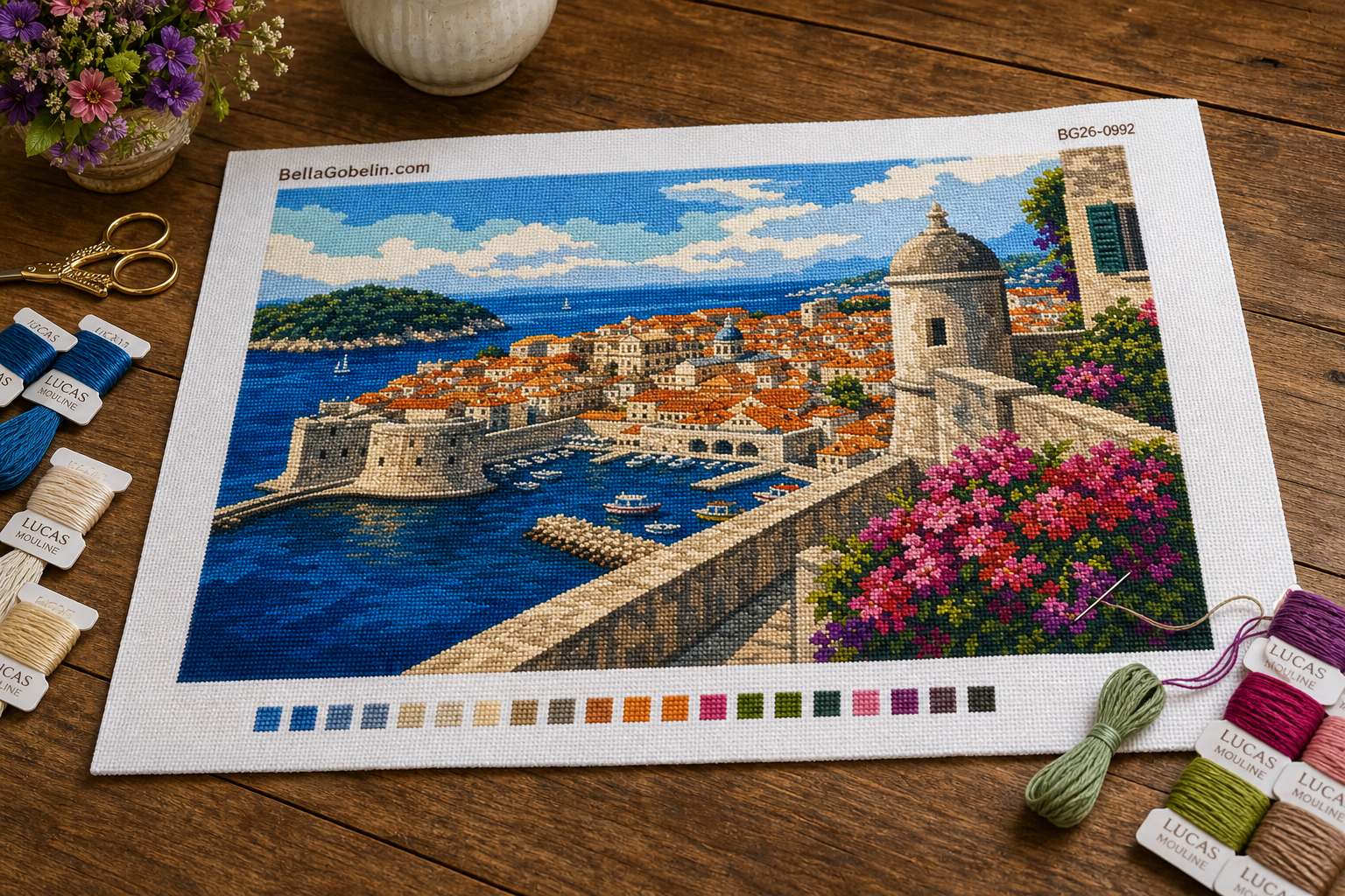 Panorama des Hafens von Dubrovnik