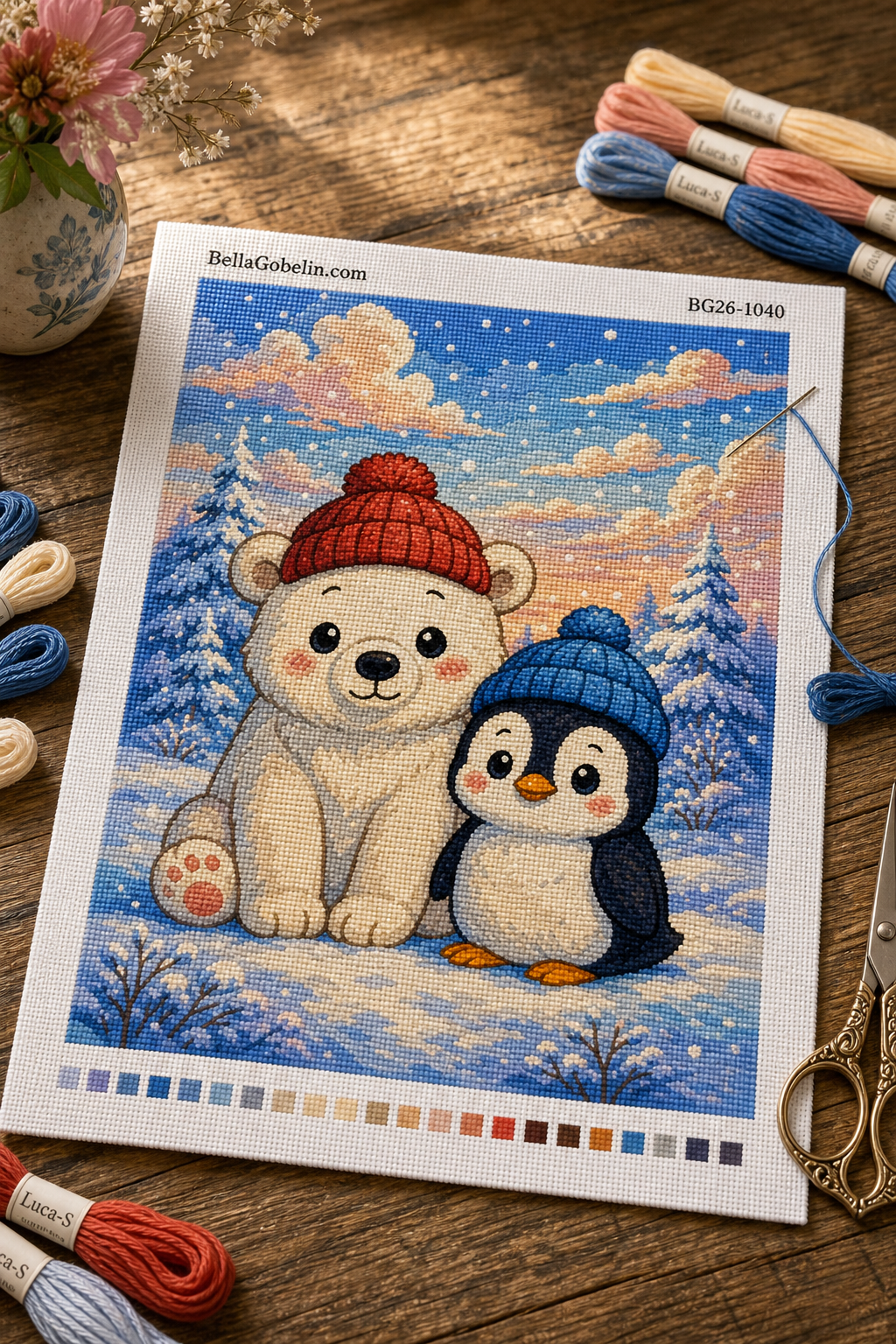 Eisbär und Pinguin