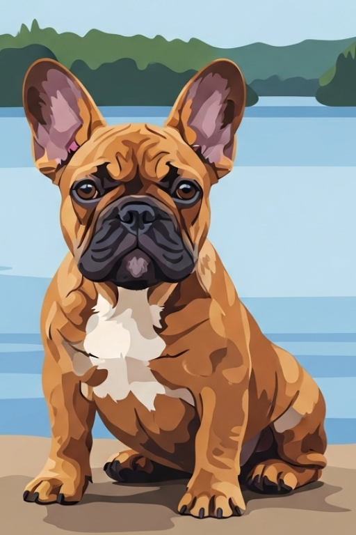 Francia Bulldog Portré – 25-1016