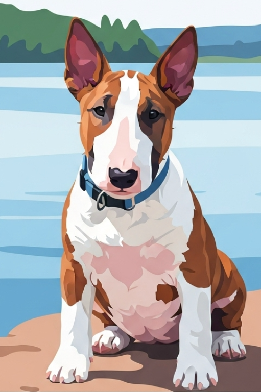 Kutyaportré - Bullterrier a tónál