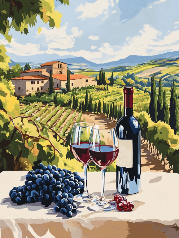 Romantikus Toszkána, Chianti, Bor