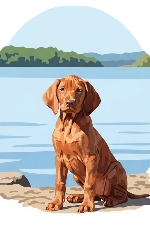 Kutya portrék - Vizsla a tónál