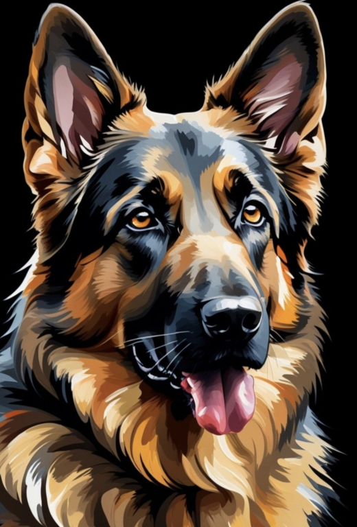 <div class='list-title'>Deutscher Schäferhund Hunde-Porträt</div><div class='list-plustitle'>Gobelin Stickbild - Stickpackung</div>