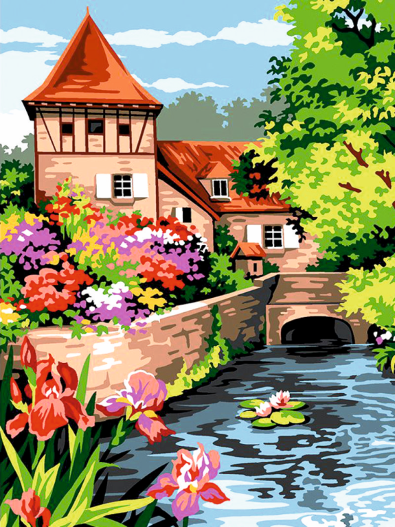 <div class='list-title'>Wasserhaus</div><div class='list-plustitle'>Gobelin Stickbild - Stickpackung</div>
