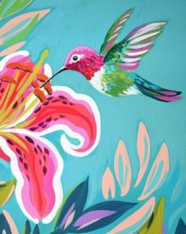 Kolibri virágokkal