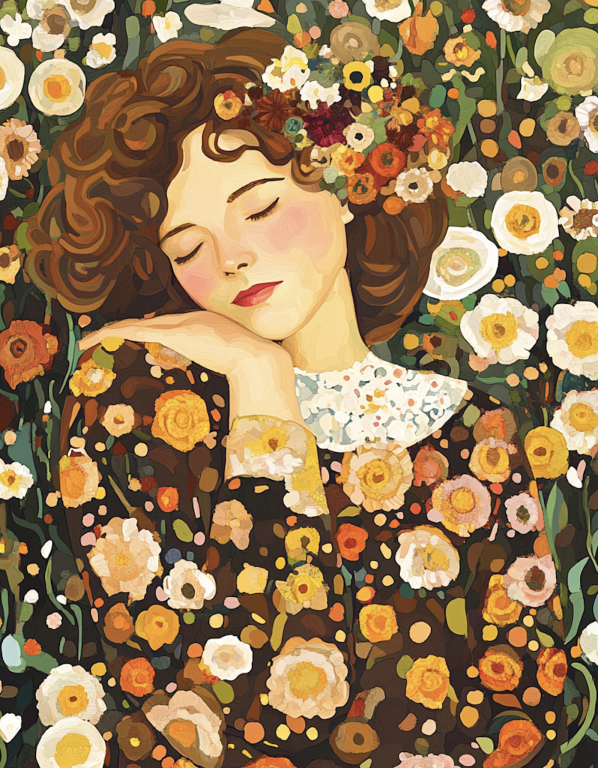 <div class='list-title'>Klimt Stil: Frühling</div><div class='list-plustitle'>Gobelin Stickbild - Stickpackung</div>