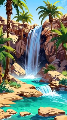 Wasserfall in der Oase