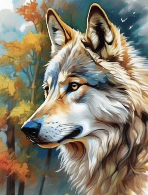 Wolfsporträt