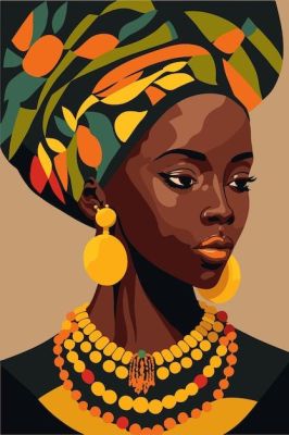 Afro-Frau Porträt