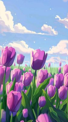 Lila Tulpen