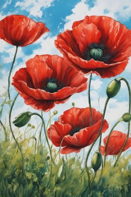 Mohnblumen auf der Wiese