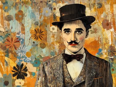 Chaplin-Porträt im Stil von Klimt – 25-109