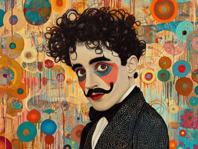 Chaplin-Porträt im Stil von Klimt – 25-110