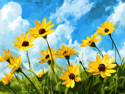 Gelbe Blumen auf der Wiese