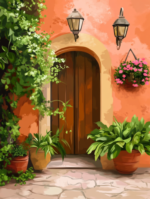 Tor mit Blumen