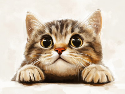 Niedliches Katzen Gesicht – 25-380