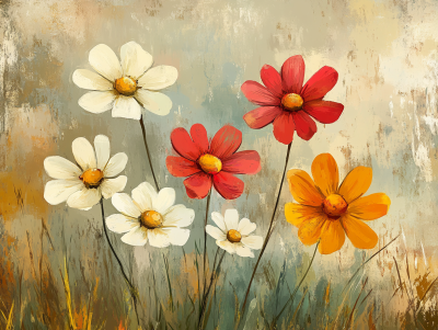 Sieben Fäden Blumen