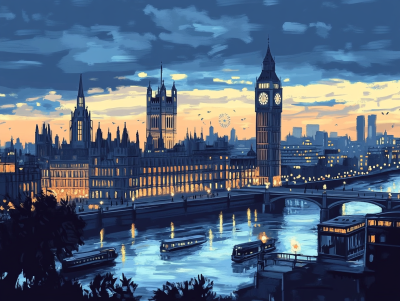 Sonnenuntergang in London