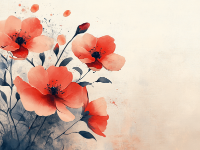 Rote Blumen – 25-462